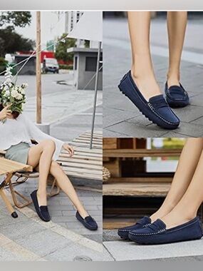 Osslue Handcrafted Loafer in Navy Women’s Size 8 1/2